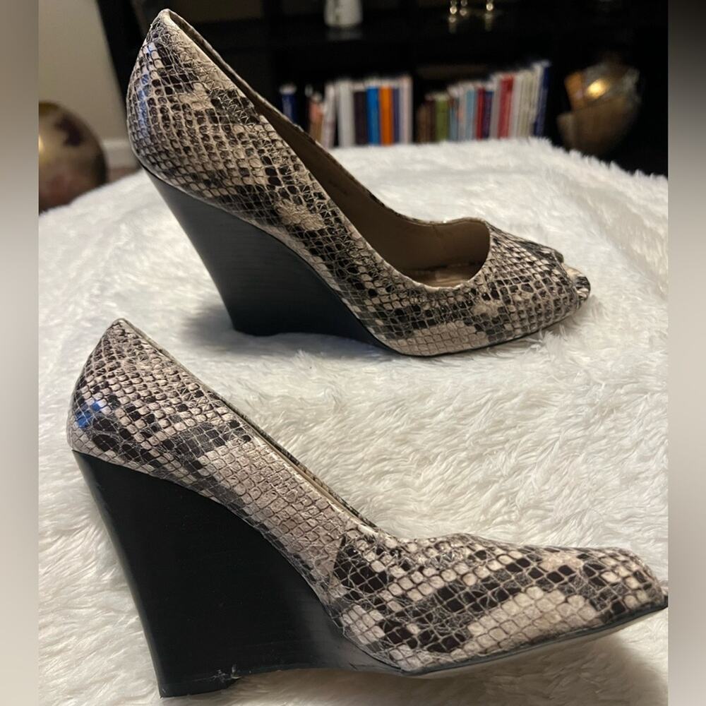 BCB Generation Snake Print Wedge Shoes